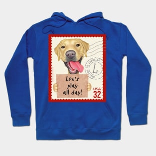 Cute Labrador welcome to Labville stamp Hoodie